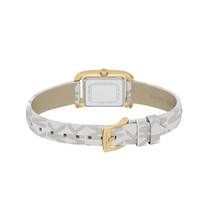 Michael Kors Women's Mini Monroe Gold-Tone and Logo Strap Watch Gold