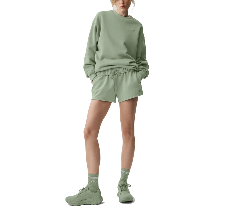 alo Women's Accolade Crew Neck Pullover Dune Grass