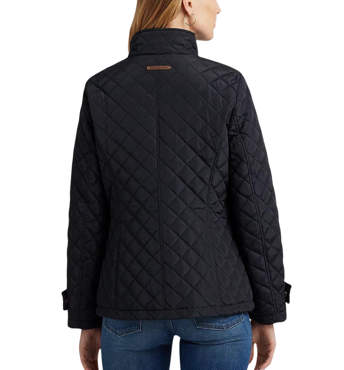 Ralph Lauren Women's Diamond-Quilted Mockneck Jacket  Dark Navy