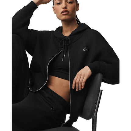 alo Women's Accolade Full Zip Hoodie Black