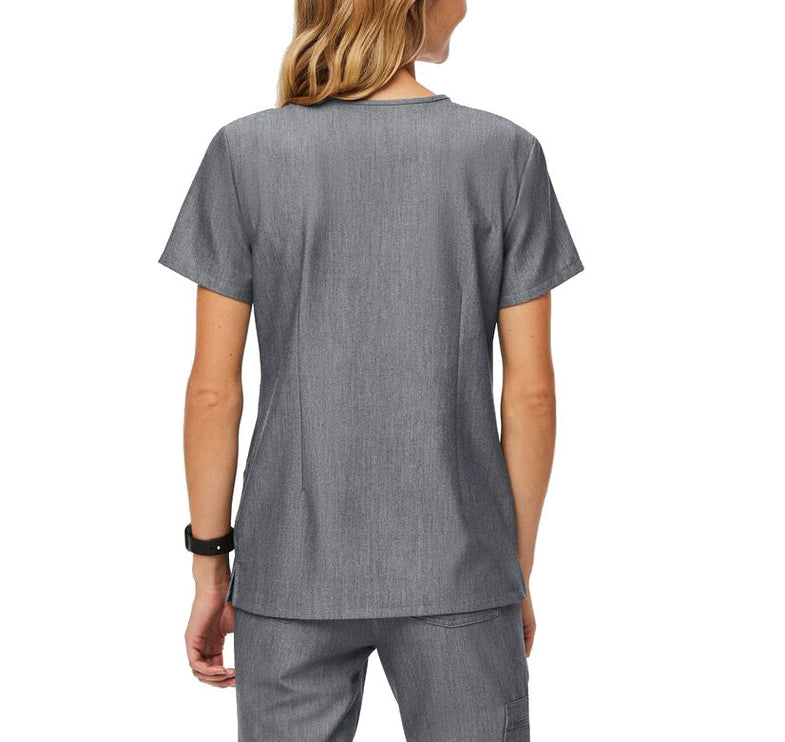 FIGS Women's Casma Three Pocket Scrub Top Graphite