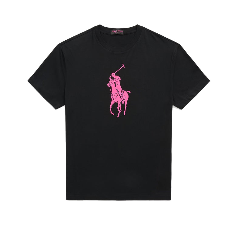 Polo Ralph Lauren Unisex Pink Pony Classic Fit Jersey T-Shirt Polo Black