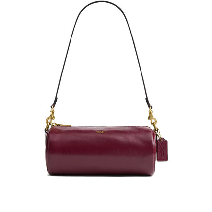 Coach Women's Barrel Bag Brass/Dark Cherry