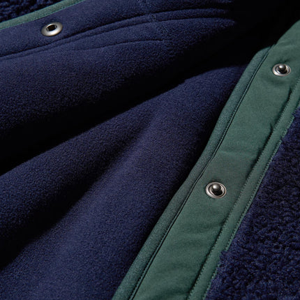 Uniqlo Women's Pile Lined Fleece Combination Jacket 69 Navy