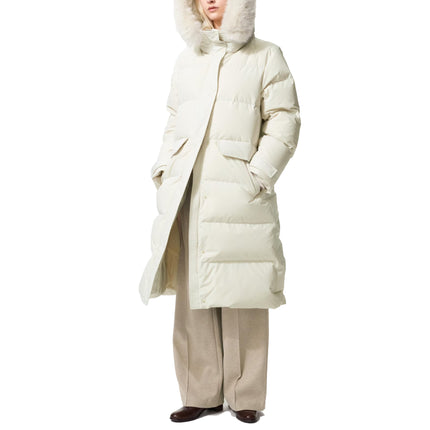 Uniqlo Women's Ultra Warm Down Long Coat 01 Off White