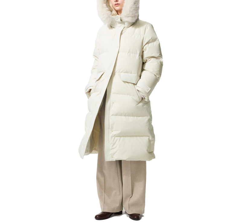 Uniqlo Women's Ultra Warm Down Long Coat 01 Off White