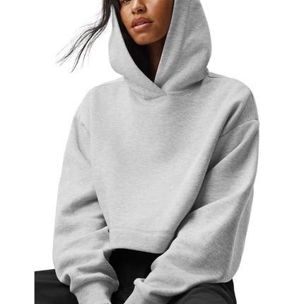 alo Women's Bae Hoodie Athletic Heather Grey