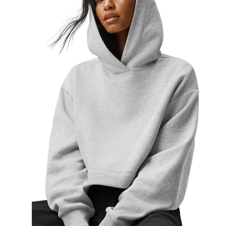 alo Women's Bae Hoodie Athletic Heather Grey