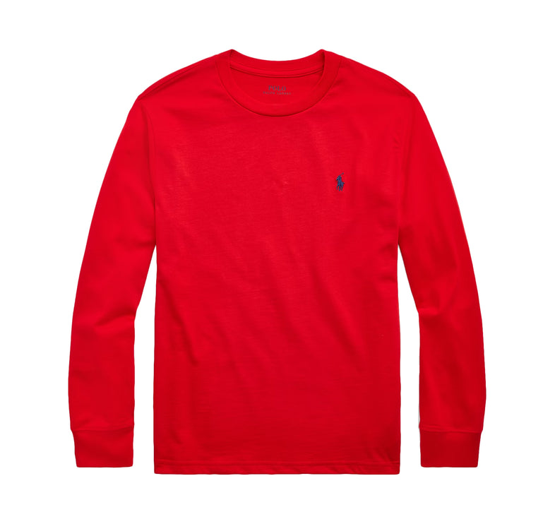 Polo Ralph Lauren Boy's Cotton Jersey Long-Sleeve Tee RL 2000 Red
