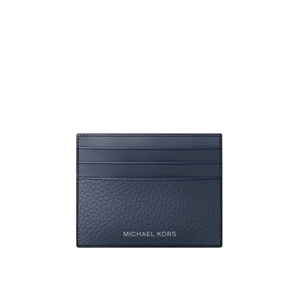 Michael Kors Men's Cooper Pebbled Leather Card Case Navy