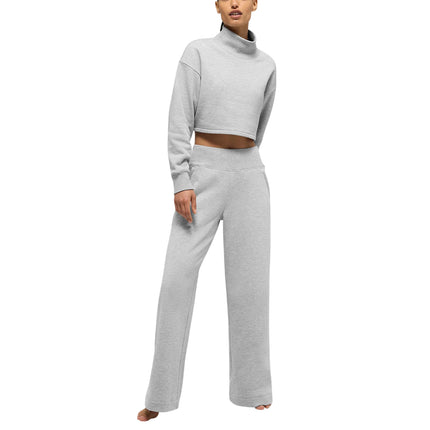 alo Women's Cropped Serenity Coverup Athletic Heather Grey