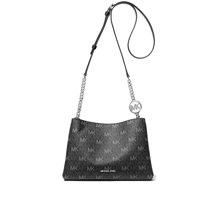 Michael Kors Women's Christina Small Signature Logo Crossbody Bag Black