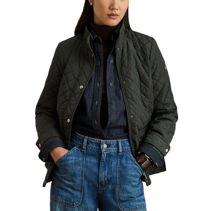 Polo Ralph Lauren Women's Diamond-Quilted Mockneck Jacket Litchfield Loden