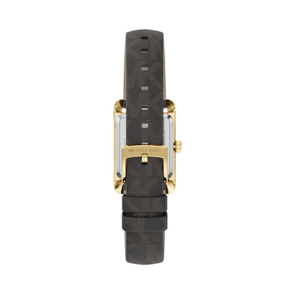 Michael Kors Women's Mini Monroe Gold-Tone and Logo Strap Watch Gold MKO1265