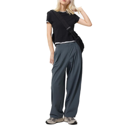 Uniqlo Women's Extra Stretch Active Wide Pants 08 Dark Gray