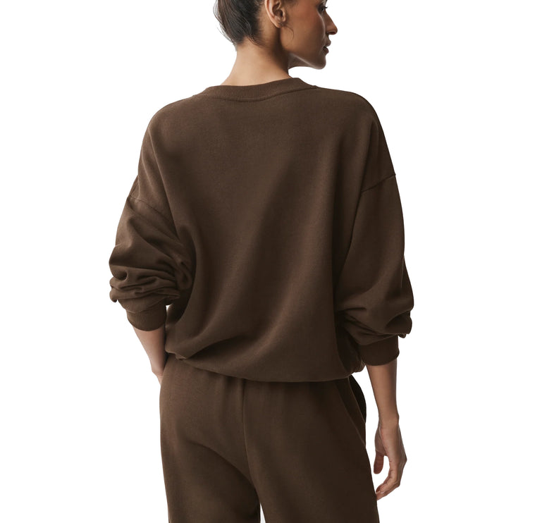 alo Women's Accolade Crew Neck Pullover Espresso