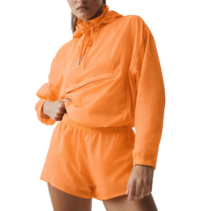alo Women's 1/4 Zip Go Time Pullover Satsuma Breeze