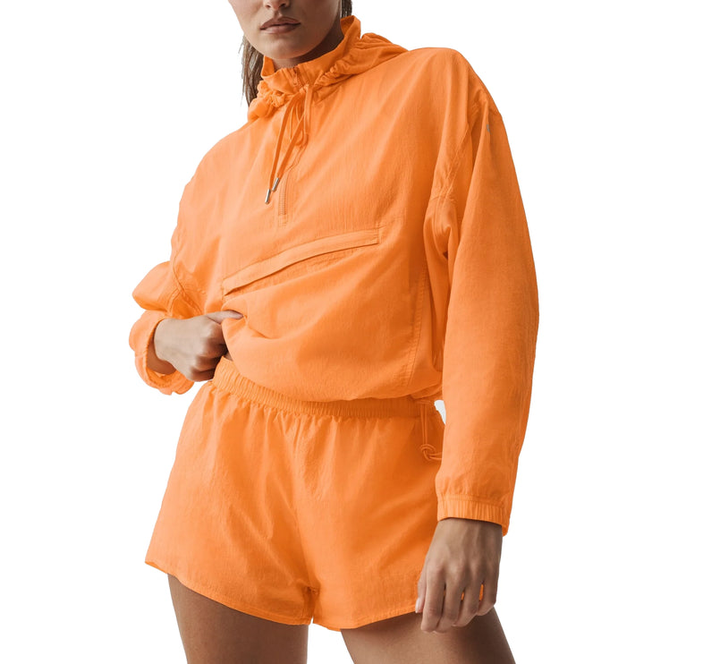 alo Women's 1/4 Zip Go Time Pullover Satsuma Breeze