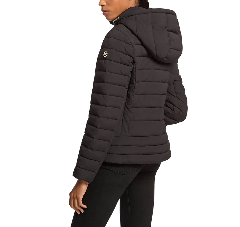 Michael Kors Women's Chevron Quilted Jacket Black