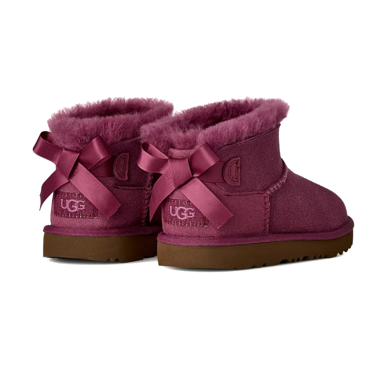 UGG Big Kids' Ultra Mini Bailey Bow Dark Winterberry