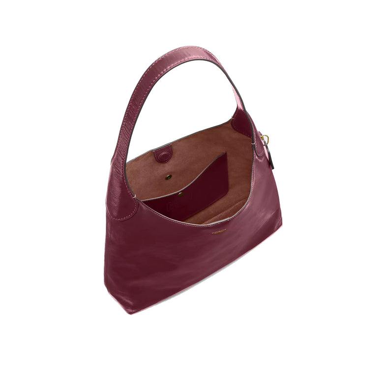Coach Women's Brooklyn Shoulder Bag 34 Brass/Dark Cherry