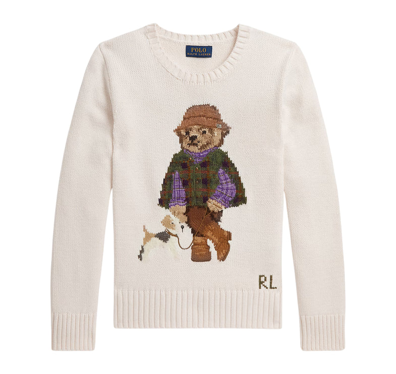 Polo Ralph Lauren Girl's Polo Bear Sweater Estate Cream