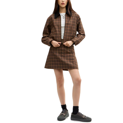 COACH Women's Cropped Boxy Blouson Chocolate Multi