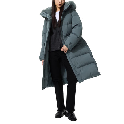 Uniqlo Women's Ultra Warm Down Long Coat 01 Off White