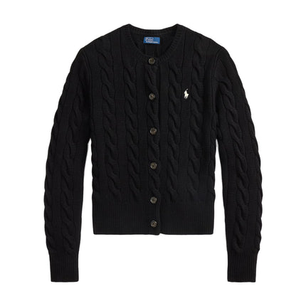 Polo Ralph Lauren Women's Cable-Knit Wool-Cashmere Cardigan Polo Black