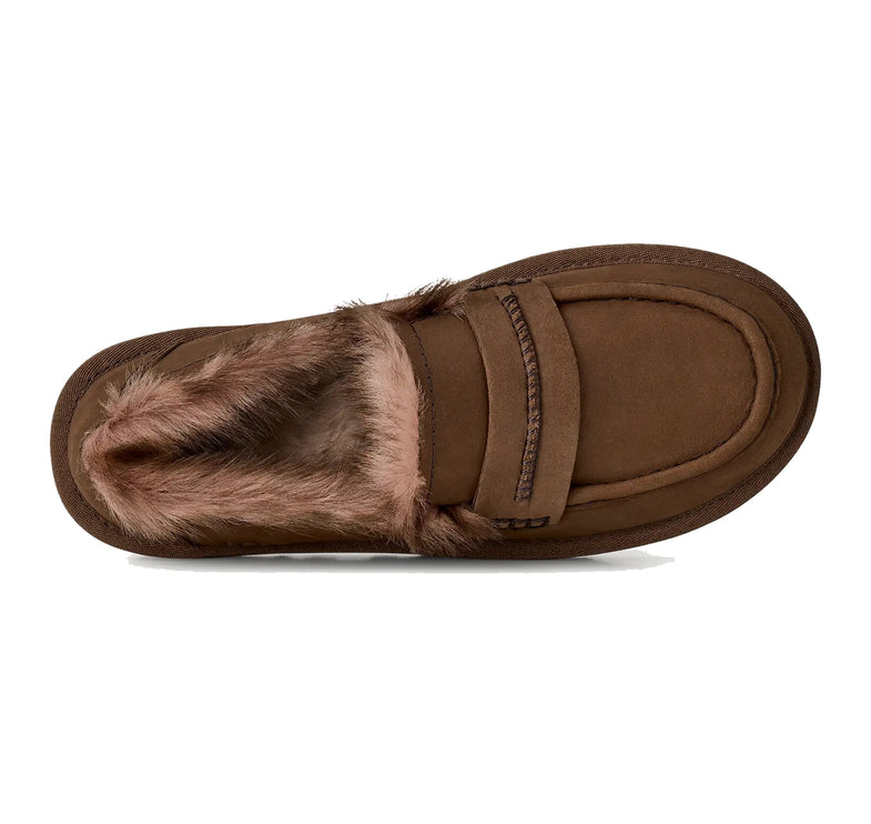 UGG Women's Ellis Nubuck Loafer Dark Chestnut
