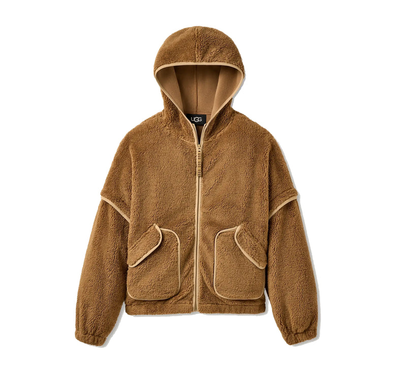 UGG Women's Mariella UGGfluff Zip Hoodie Chestnut