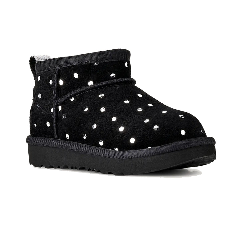 UGG Toddlers Classic Ultra Mini Shiny Dots Black