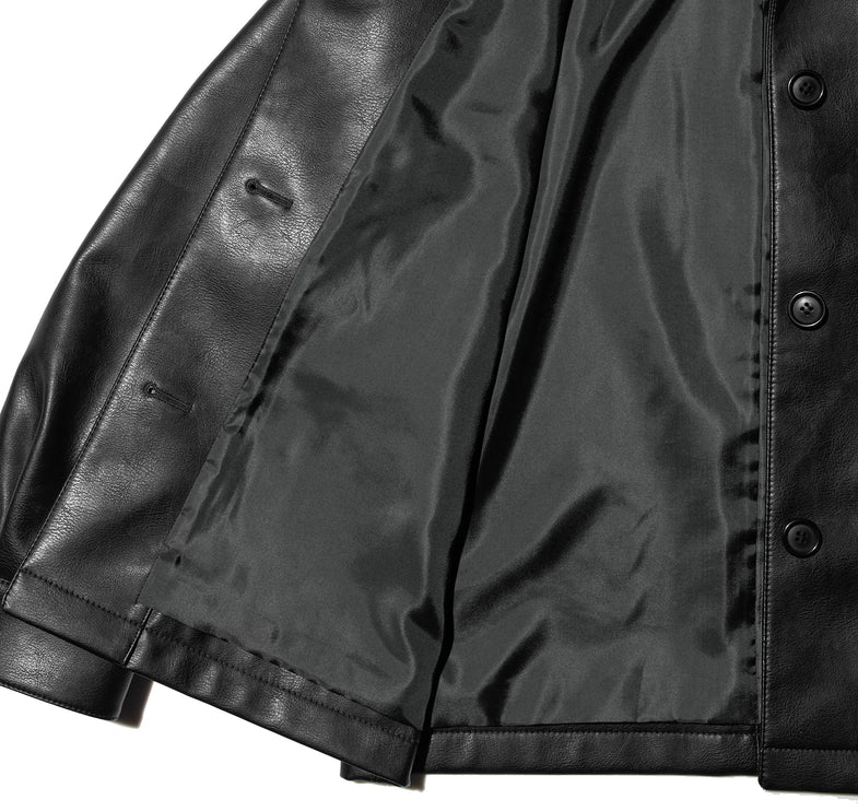Uniqlo Unisex Coated Relaxed Shirt Jacket 09 Black