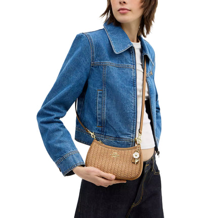Coach Women's Teri Mini Crossbody Bag Straw/Gold/Toast