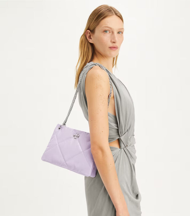 Tory Burch Women's Small Kira Diamond Quilt Shoulder Bag Purple Heather