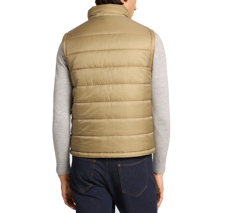 Michael Kors Men's Signature Logo Reversible Vest Oregano