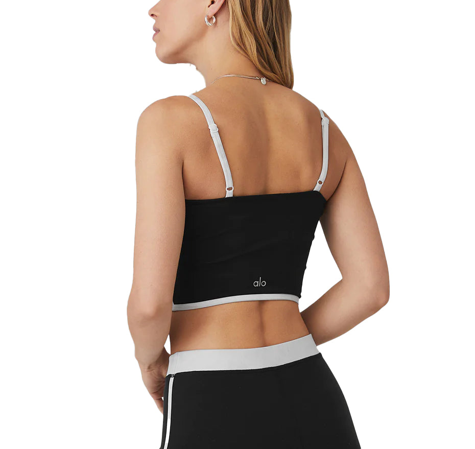 Alo Yoga Women's Airbrush Streamlined Bra Tank Black White – hepsikanadadan