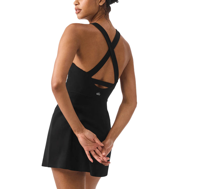 Alo Yoga Women's Alosoft Backspin Dress Black