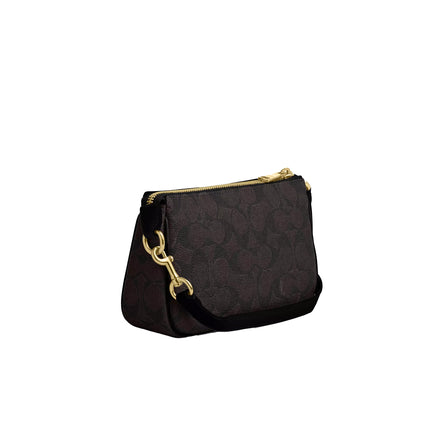 Coach Women's Nolita 19 In Signature Canvas Gold/Walnut/Black - Hemen Kargoda