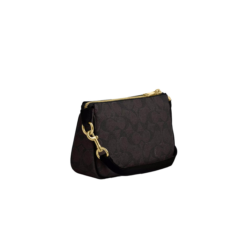 Coach Women's Nolita 19 In Signature Canvas Gold/Walnut/Black