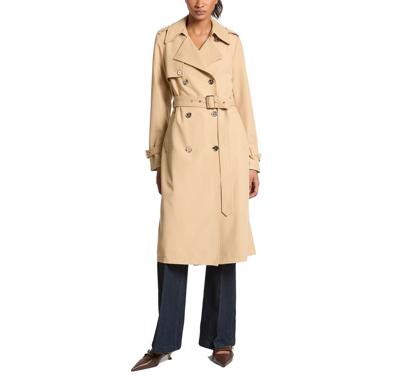 Michael Kors Women's Drapey Trench Coat Khaki