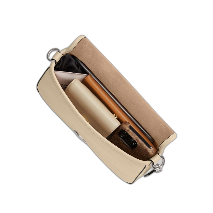 Coach Women's Soft Tabby Shoulder Bag Silver/Ivory