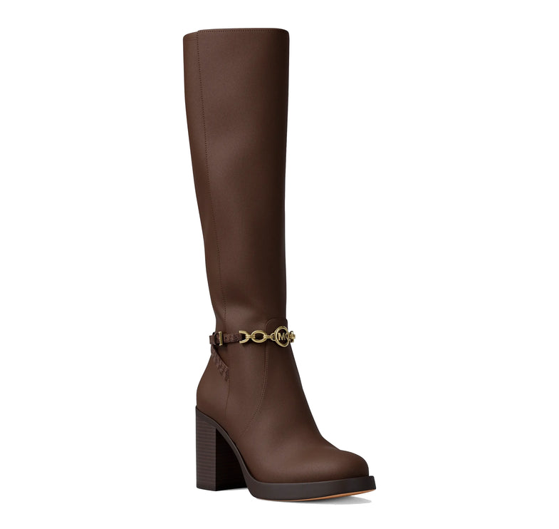 Michael Kors Women's Kacey Polyester Microsuede Boot Nutmeg