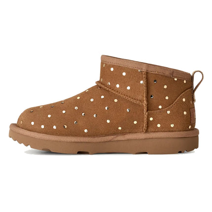 UGG Big Kids' Classic Ultra Mini Shiny Dots Chestnut