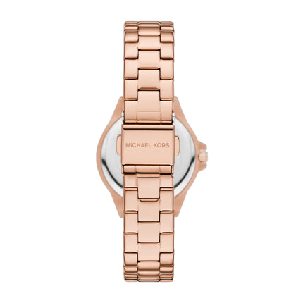 Michael Kors Women's Mini Lennox Pavé Rose Gold-Tone Watch Rose Gold MKO1280