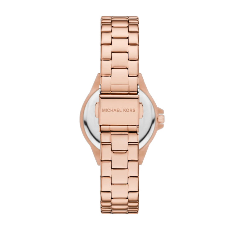 Michael Kors Women's Mini Lennox Pavé Rose Gold-Tone Watch Rose Gold MKO1280
