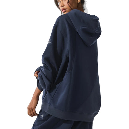 alo Women's Make Waves Hoodie Navy Tonal