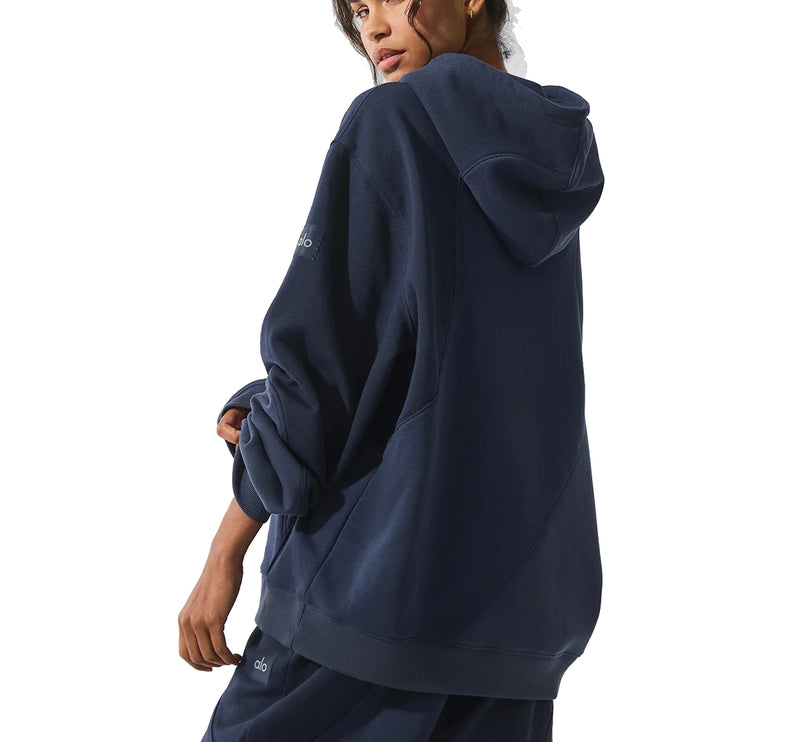 alo Women's Make Waves Hoodie Navy Tonal