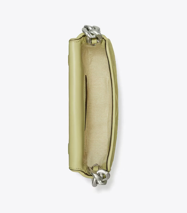 Tory Burch Women's Mini Fleming Soft Crescent Bag Olive Sprig