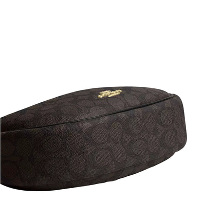 Coach Women's Emily Shoulder Bag In Signature Canvas Gold/Walnut/Black